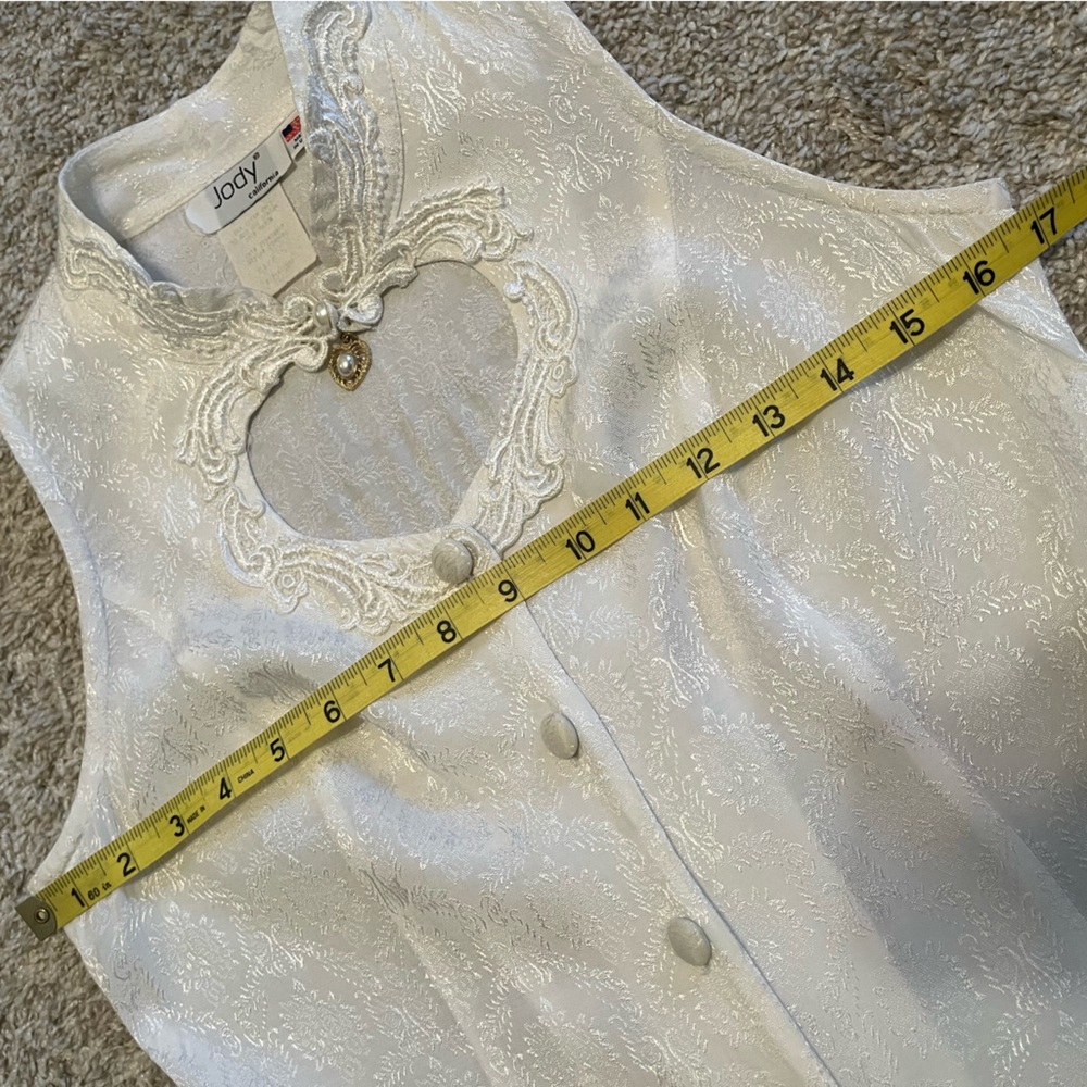 Vintage 5-7-9 Shop White Lace Button-Front Maxi Dress - Picture 9 of 15